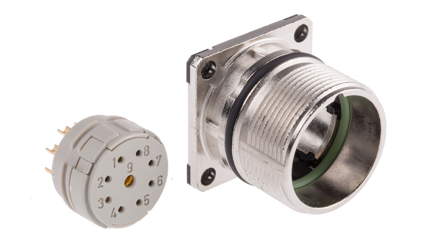 Phoenix Contact Circular Connector, 8 + 1 Contacts, Bulkhead Mount, M23 Connector, Socket, Female, IP67, CA Series