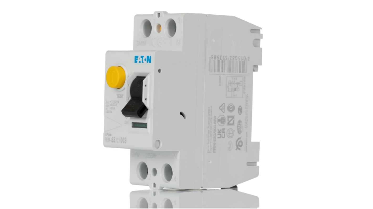 RCD Eaton Eaton Moeller, 2P, 63A, sensibilità 30mA, Tipo AC