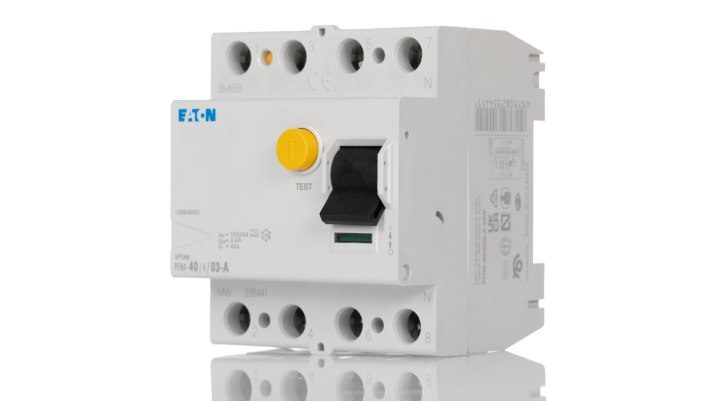 RCCB Eaton, 40A Tipo A, 4 Polos, 300mA A PFIM 230/400V ac