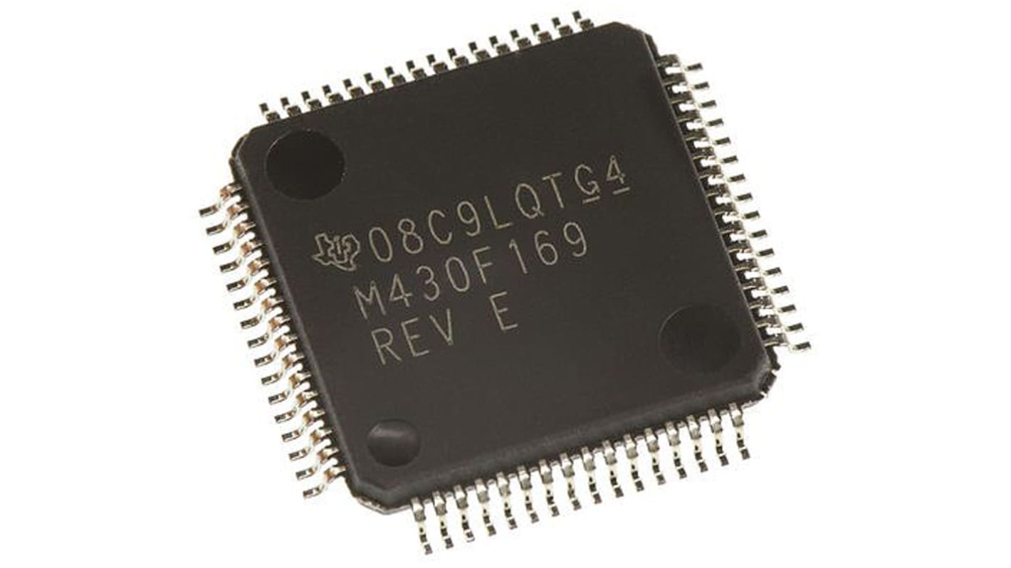 Texas Instruments MSP430F1611IPM, 16bit MSP430 Microcontroller, MSP430, 8MHz, 48 kB, 256 B Flash, 64-Pin LQFP