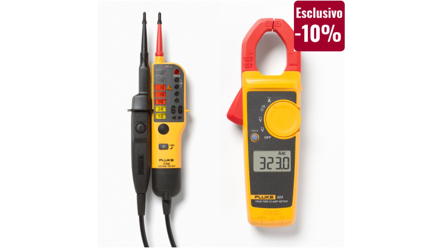 Pinza amperometrica c.a. Fluke 323, Max 400A ca, Max 600V cc