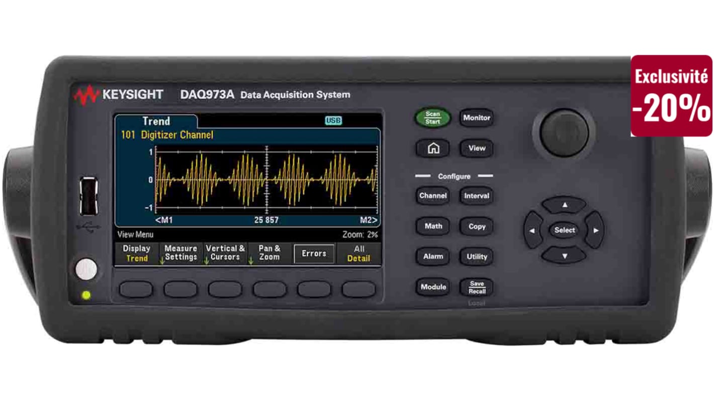 Acquisition de données (DAQ) 3 voies Keysight Technologies DAQ973A USB 2.0, Etalonné RS