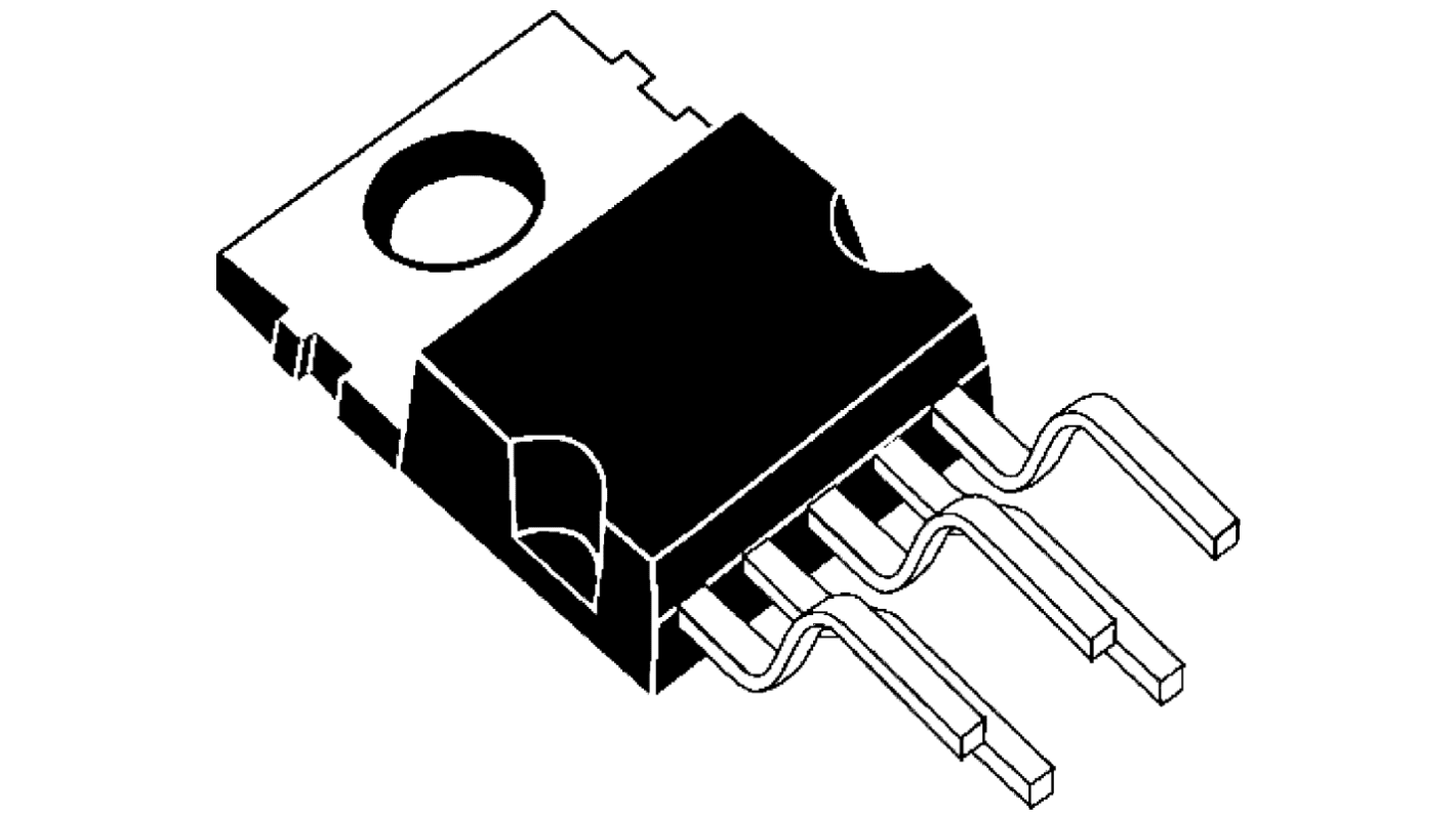 Texas Instruments, LM2591HVT-ADJ/NOPBStep-Down Switching Regulator, 1-Channel 1A Adjustable 5-Pin, TO-220