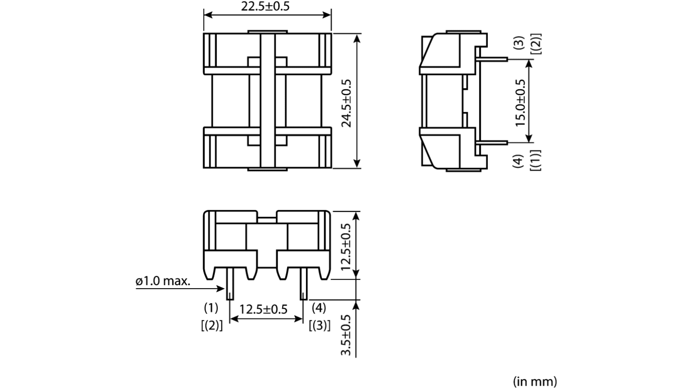 Murata, PLY17, 1080 SMD Common Mode Choke with a Ferrite Core, 9.3 μH Wire-Wound 600mA Idc