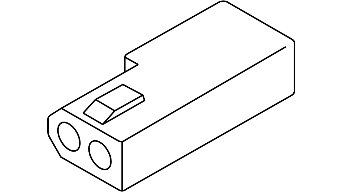 Molex 基板用コネクタハウジング 2極 ピッチ：3.68mm 1列 1625-2R2