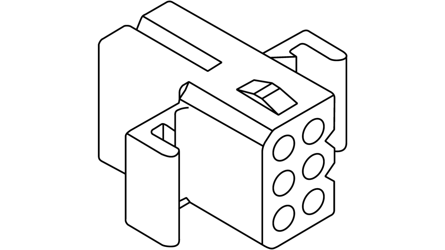 Molex 基板用コネクタハウジング 6極 ピッチ：3.68mm 3列 1625-06R1