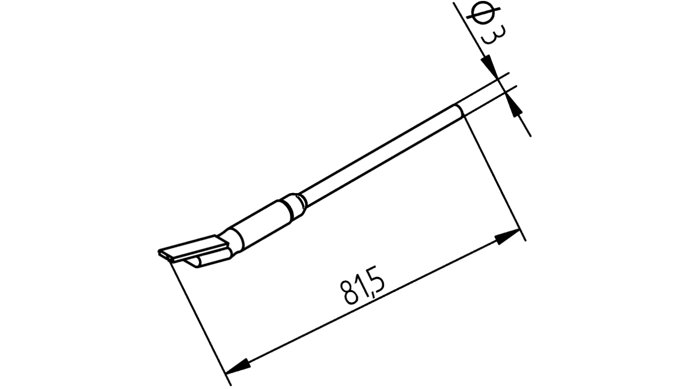 Hrot odpájecí pistole 452FDLF040 4 mm Rovný nůž Ersa