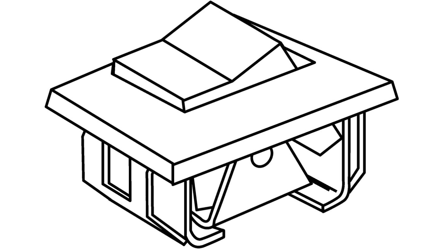 TE Connectivity DPDT, Latching Rocker Switch Panel Mount