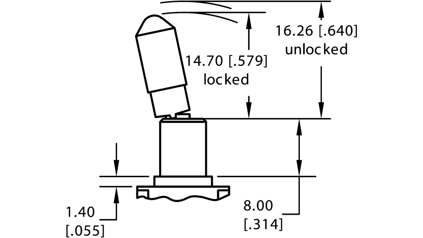 TE Connectivity トグルスイッチ, SPDT, PCB, On-On, 1825136-2