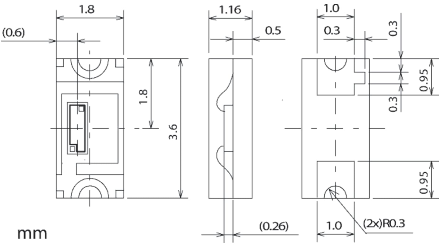 Nisshinbo Micro Devices, NJL6167R-1-TE1 Photodiode, Surface Mount COBP