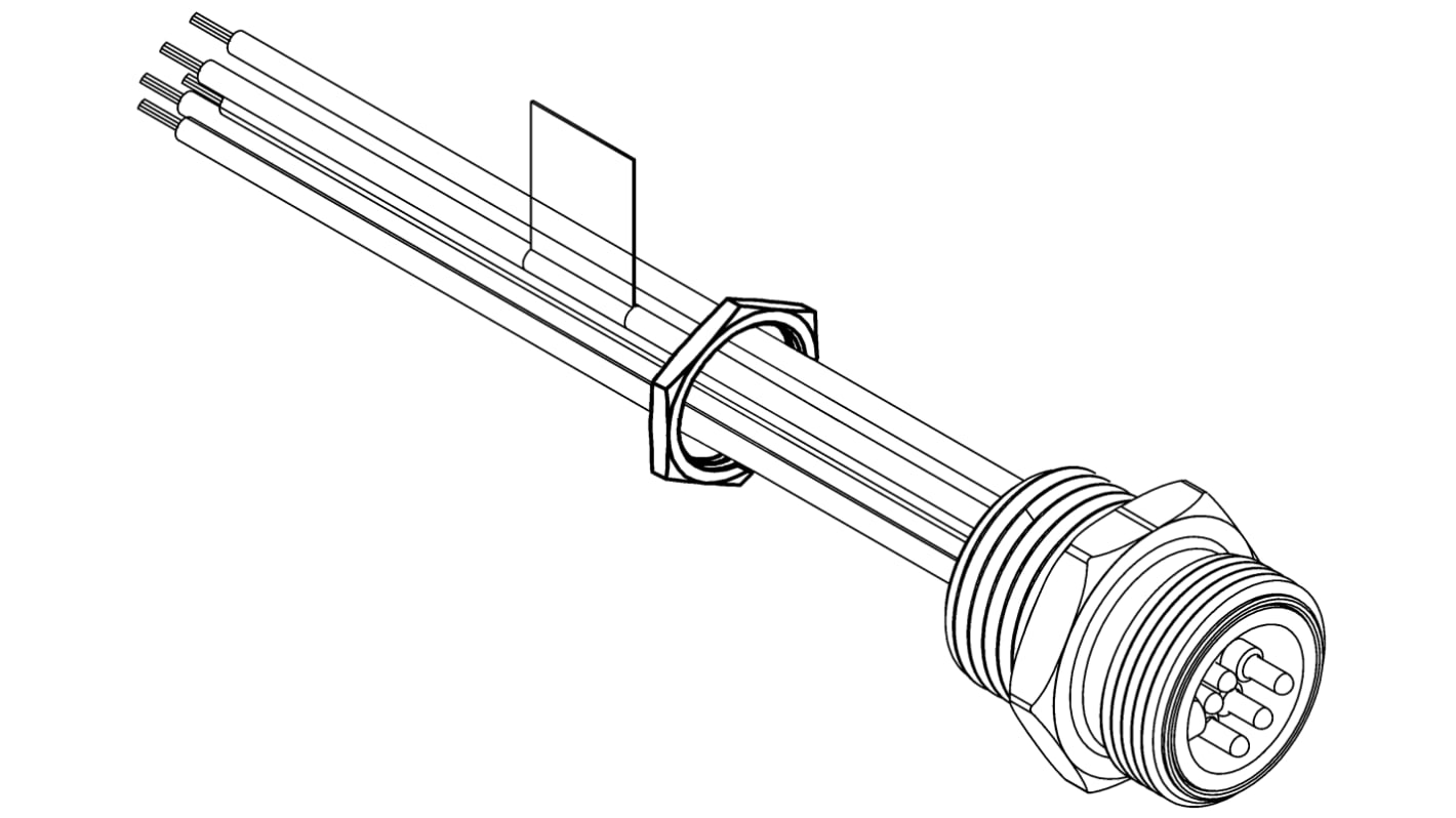 Molex 1R Mini DIN-Buchse Gerade 6-polig IP68, Crimpanschluss Tafelmontage