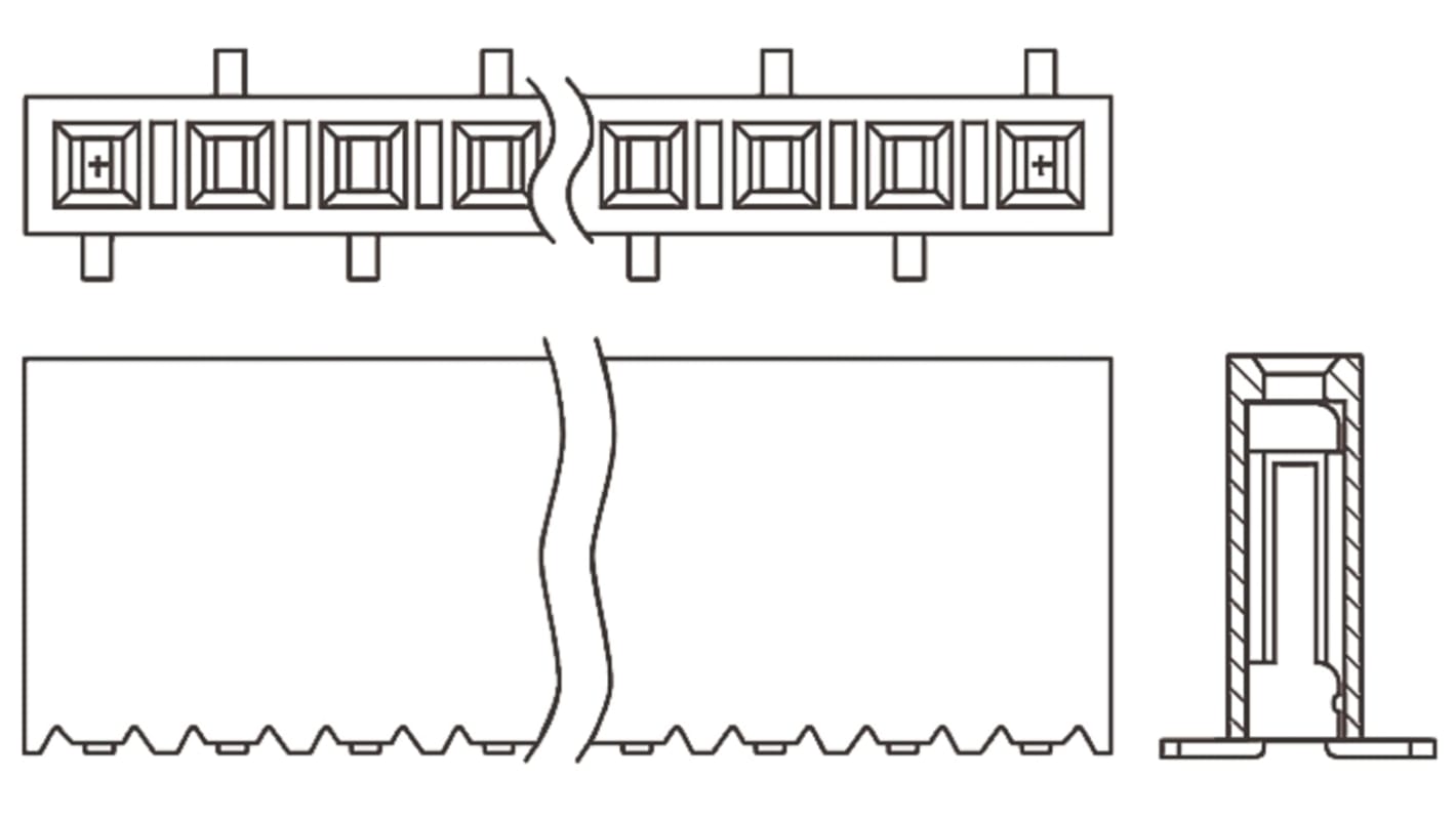 Samtec SSM Series Straight Surface Mount PCB Socket, 4-Contact, 1-Row, 2.54mm Pitch, Solder Termination