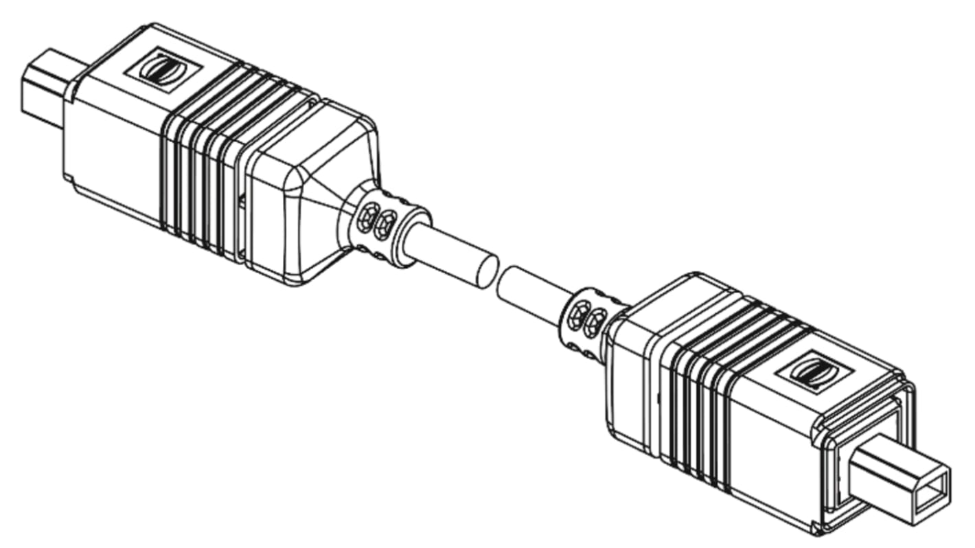 Cable USB Harting, long. 1.5m, color Negro