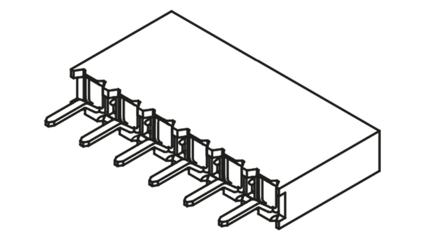 Samtec BCS Series Straight Through Hole Mount PCB Socket, 6-Contact, 1-Row, 2.54mm Pitch, Solder Termination