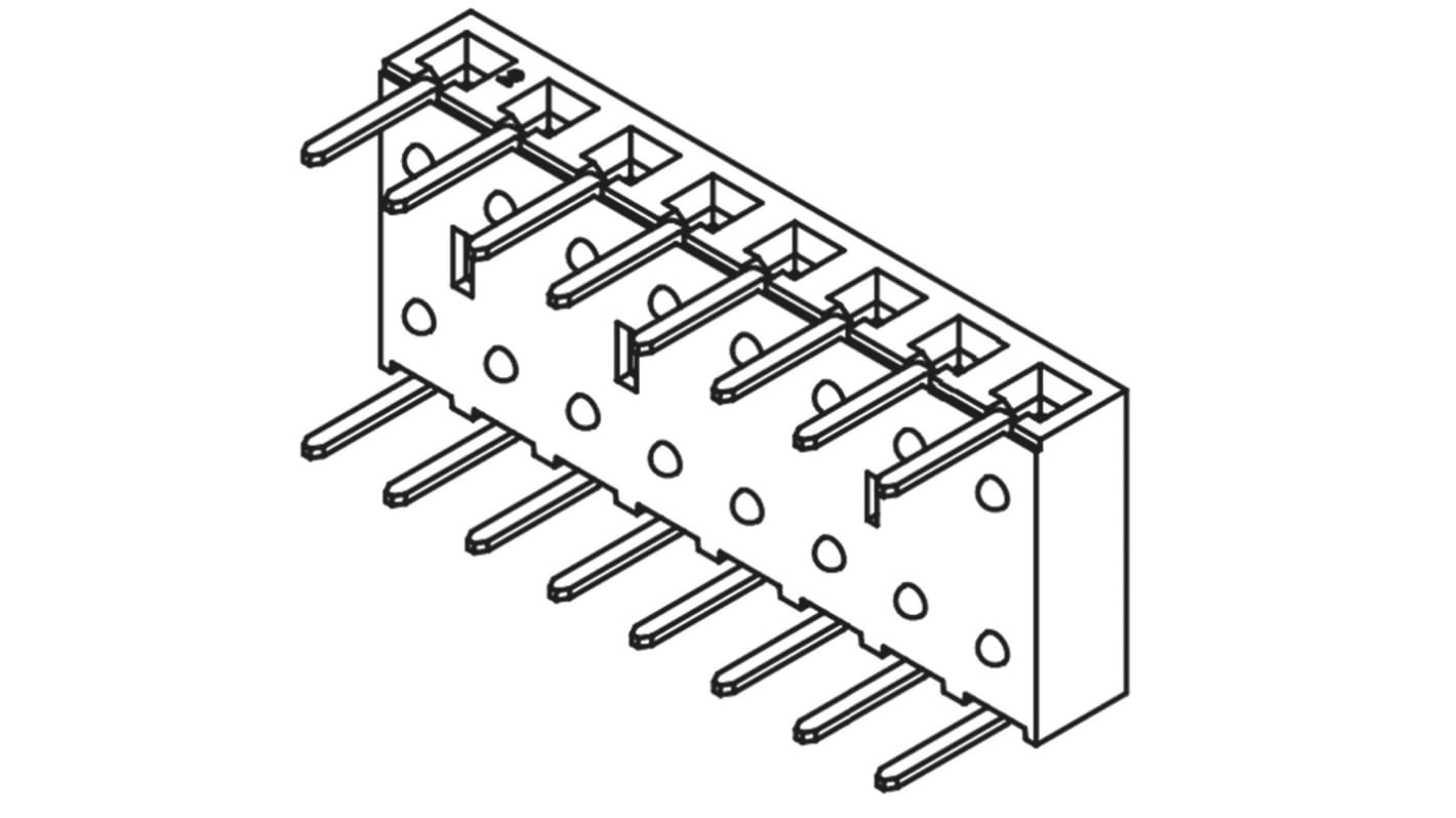 Samtec BCS Leiterplattenbuchse gewinkelt 8-polig / 1-reihig, Raster 2.54mm