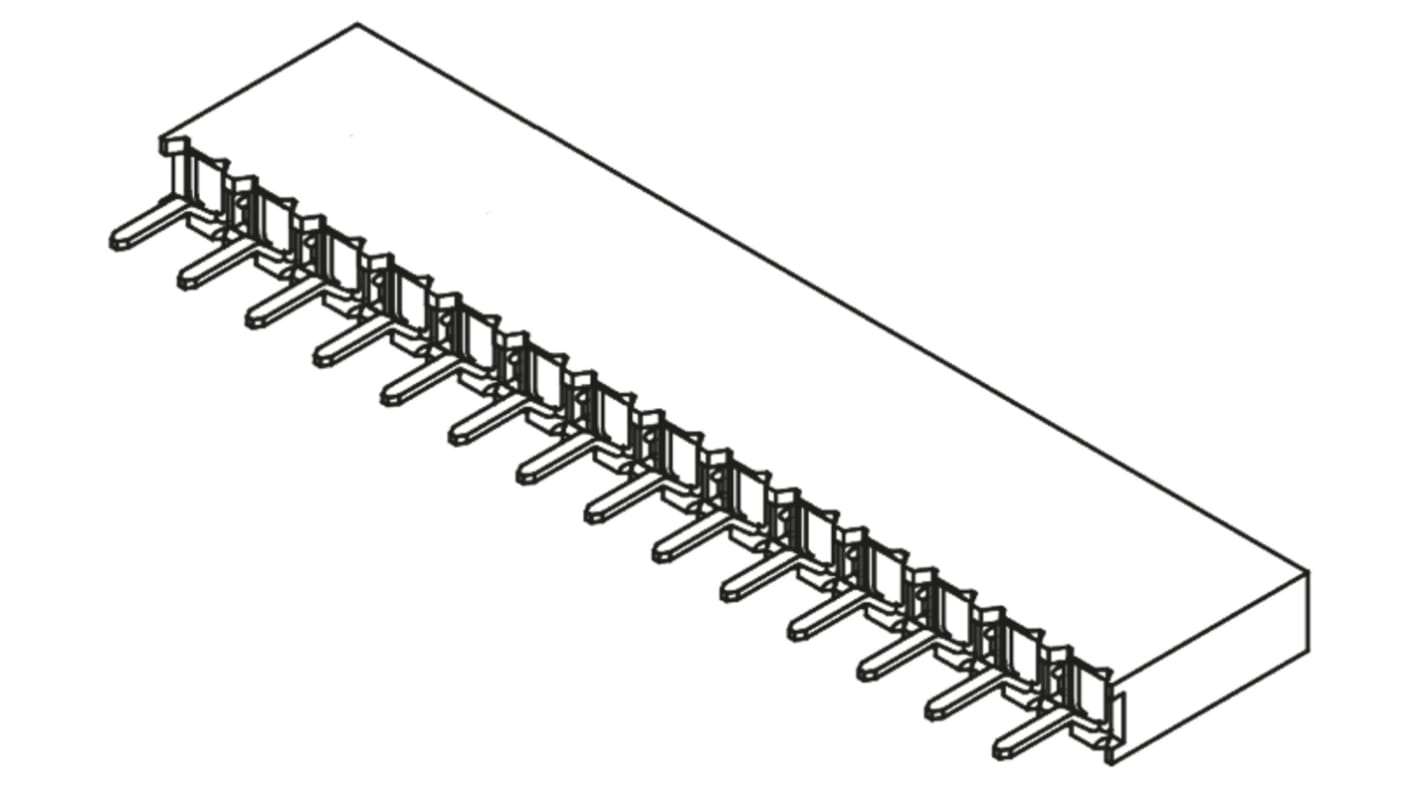 Samtec BCS Series Straight Through Hole Mount PCB Socket, 14-Contact, 1-Row, 2.54mm Pitch, Solder Termination