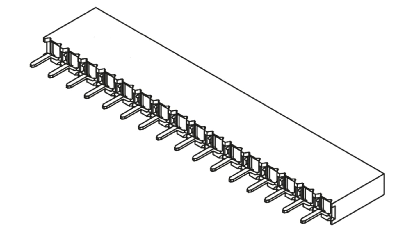 Samtec BCS Series Straight Through Hole Mount PCB Socket, 16-Contact, 1-Row, 2.54mm Pitch, Solder Termination