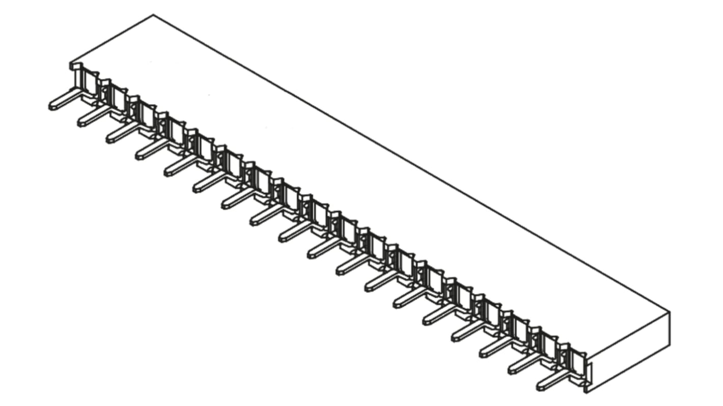 Samtec BCS Series Straight Through Hole Mount PCB Socket, 18-Contact, 1-Row, 2.54mm Pitch, Solder Termination