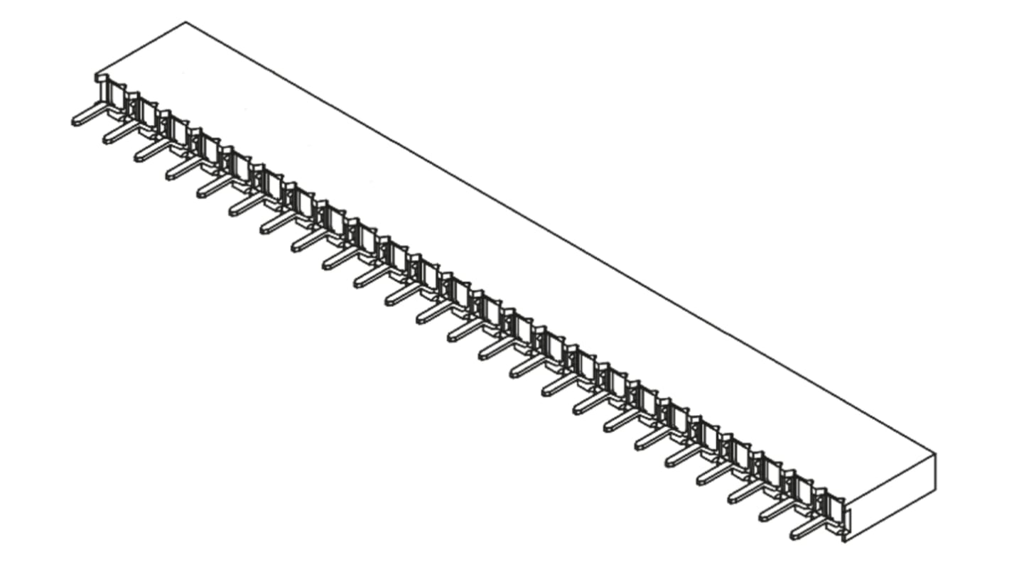 Samtec BCS Series Straight Through Hole Mount PCB Socket, 24-Contact, 1-Row, 2.54mm Pitch, Solder Termination