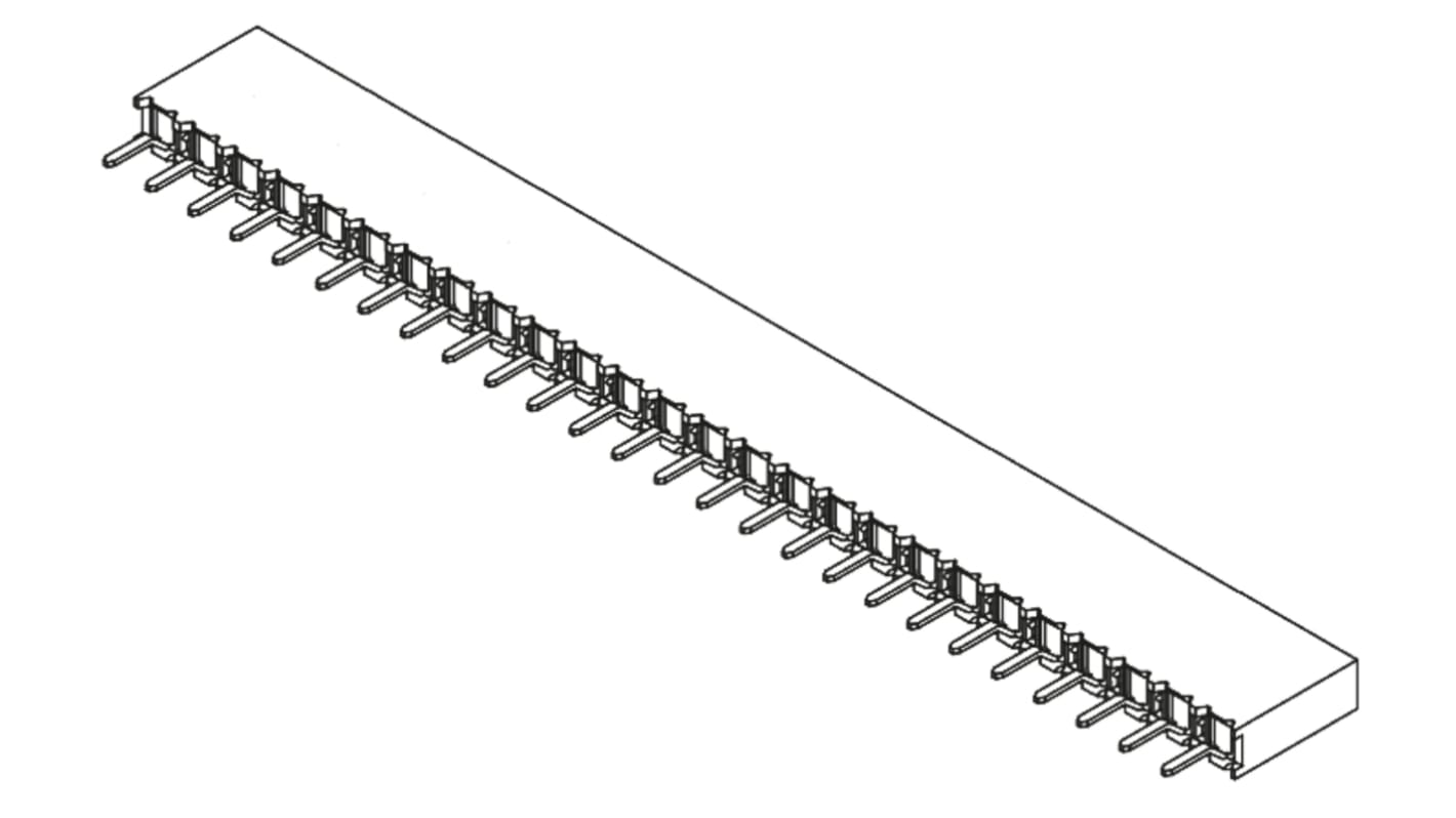 Connecteur femelle pour CI, 26 contacts, 1 rangée, 2.54mm, Traversant, Droit