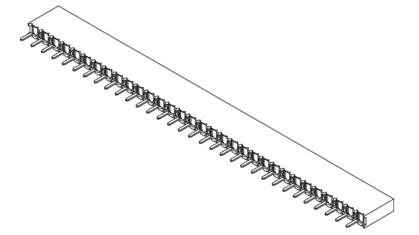 Connecteur femelle pour CI, 32 contacts, 1 rangée, 2.54mm, Traversant, Droit