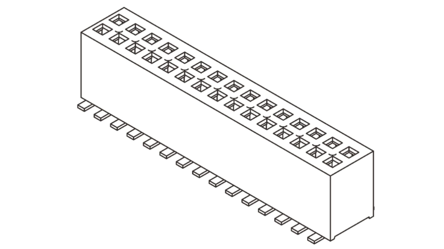 FLE-120-01-G-DV | Presa PCB Samtec, 40 vie, 2 file, passo 1.27mm ...