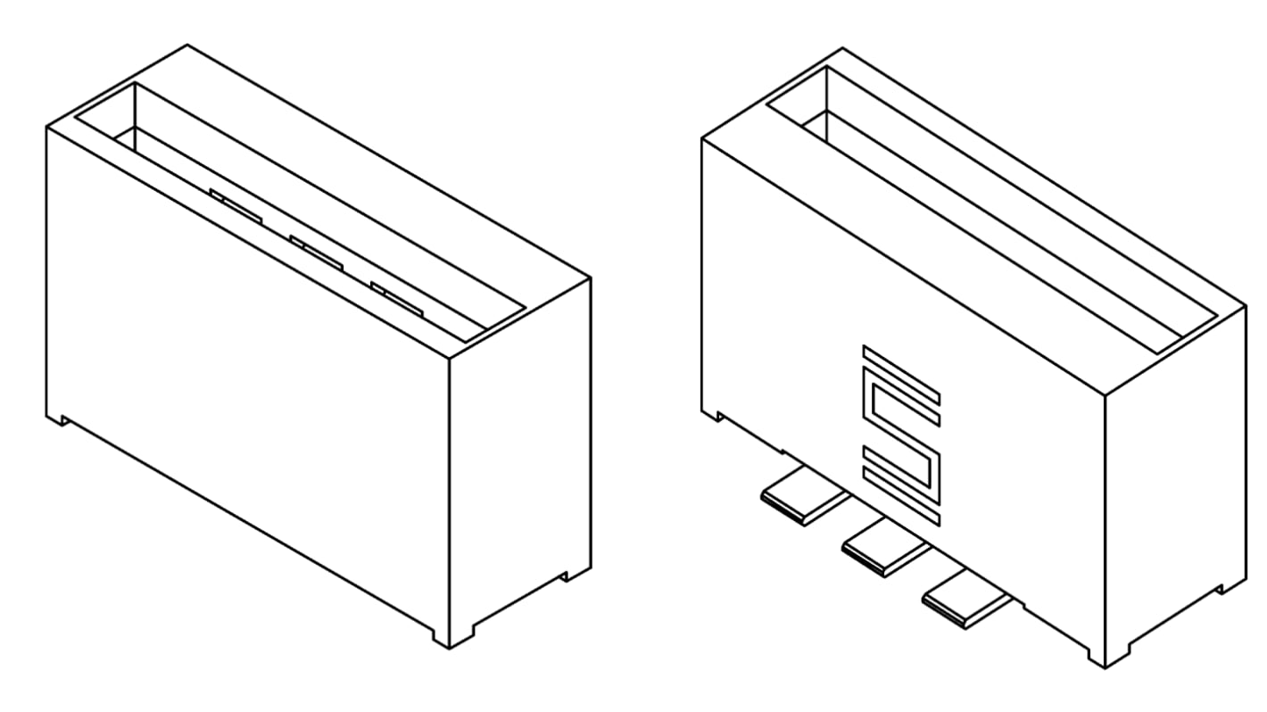 Samtec PEC Series Female Edge Connector, Surface Mount, 10-Contacts, 2.54mm Pitch, 1-Row, Solder Termination