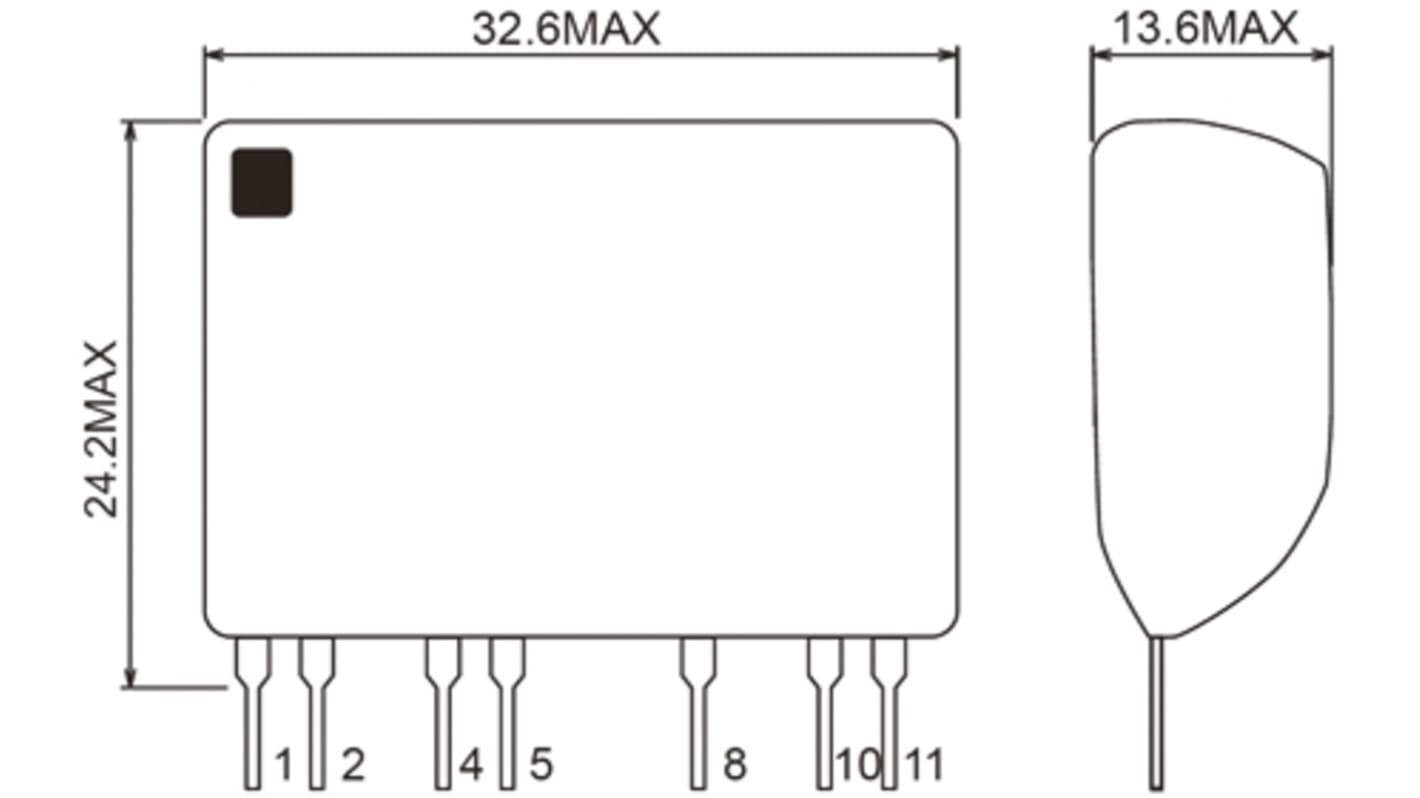 ROHM BP5510-24, 1-Channel DC-DC Converter, 0mA 11-Pin, SIP