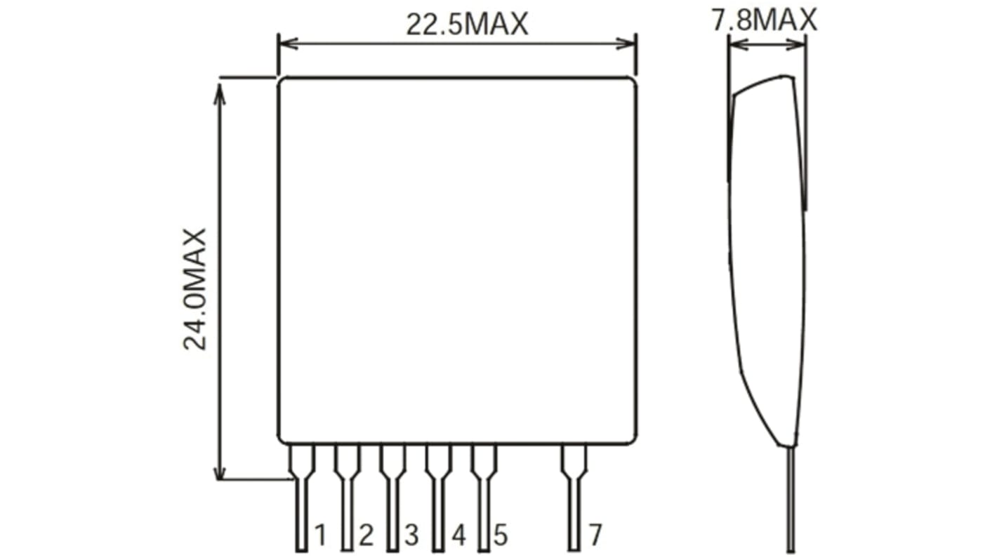 ROHM, AC-DC Converter 500mA, -7.1 → -8.1 V 7-Pin, SIP BP5725