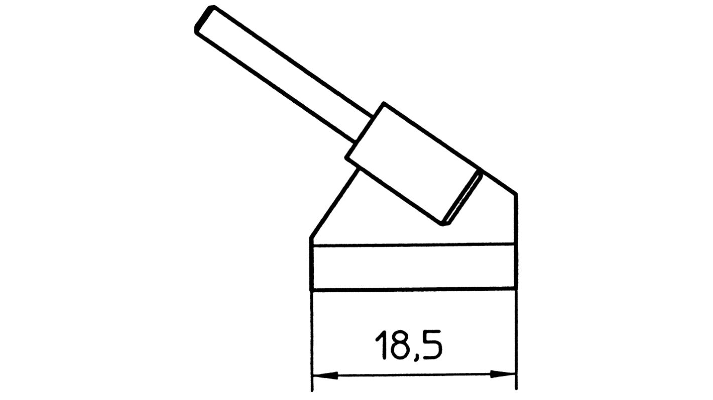 Panne de fer à souder WTA 5 Weller, Conique coudé, série WTA, 18.5 mm, pour WTA50