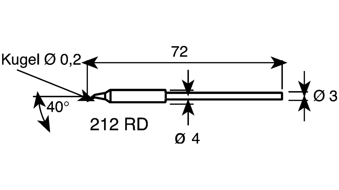 Ersa Ø 0.2 mm Conical Soldering Iron Tip for use with Micro Tool