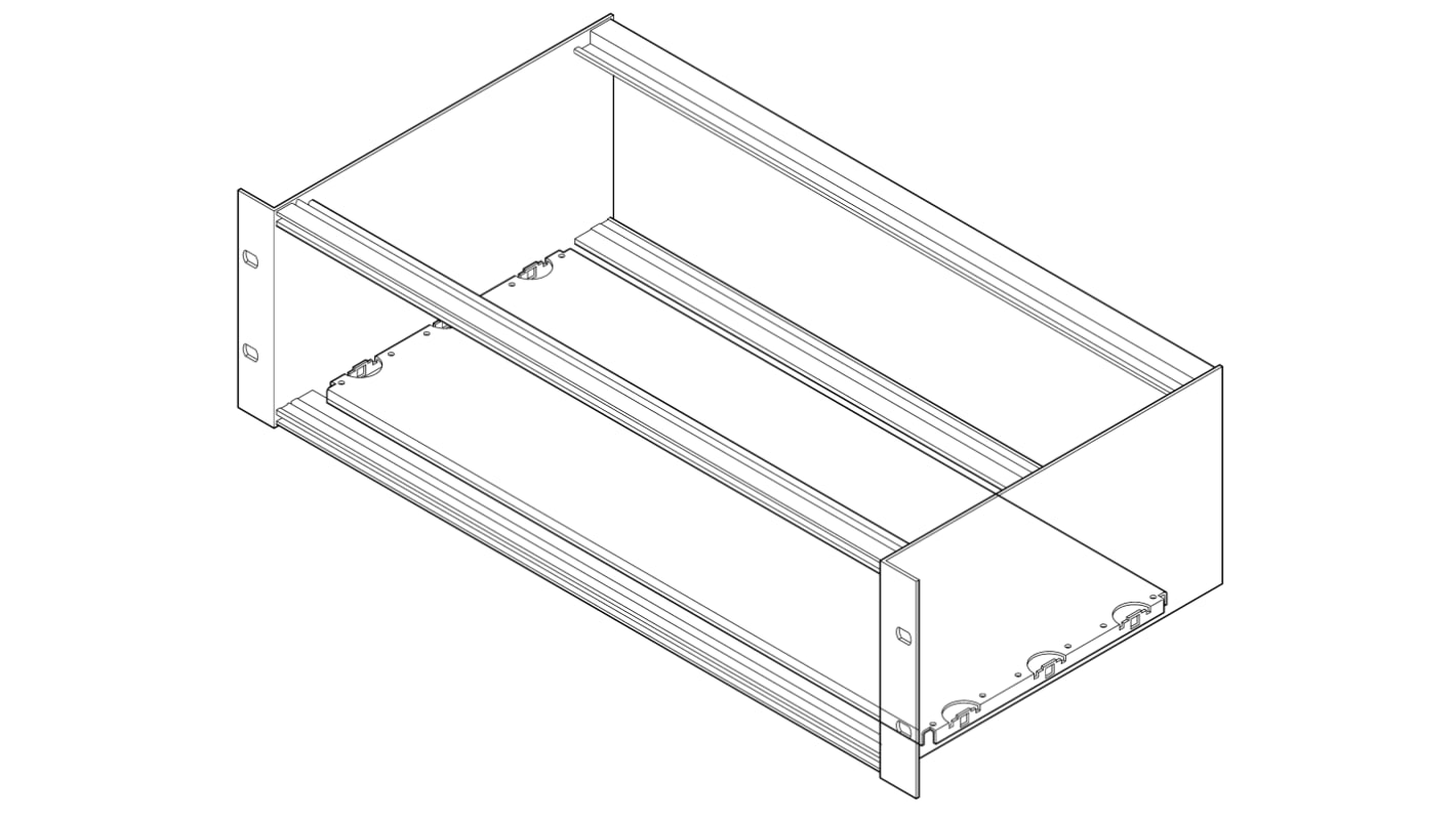 Placa de montaje nVent SCHROFF de Aluminio, para usar con RatioPac Pro Desktop Case, dim. 160mm x 8mm x 431mm