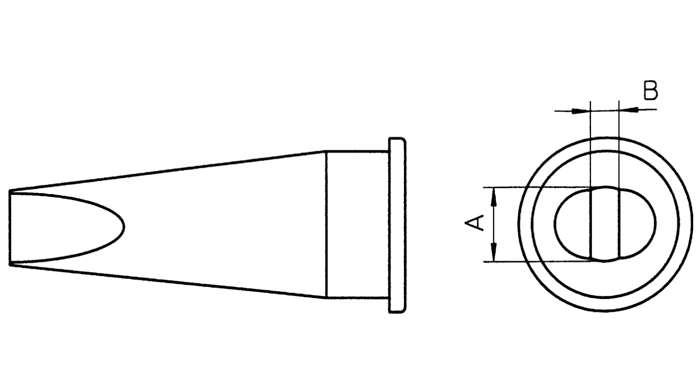 Weller Lötspitze 3.2 mm flach LHT für Lötkolben WSP150