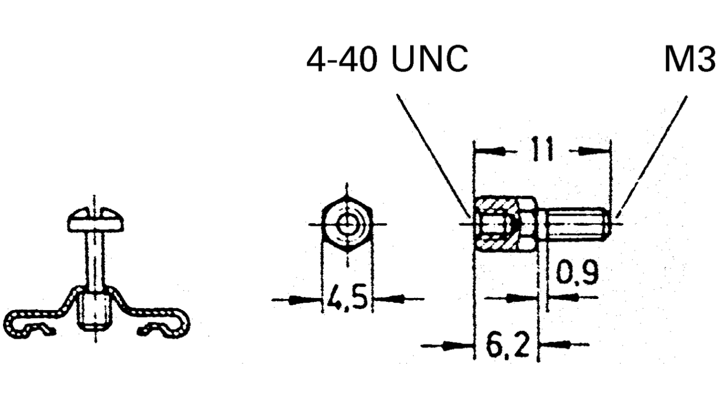 Vis de calage pour Connecteur Sub-D, 50 contacts HARTING, série D-Sub