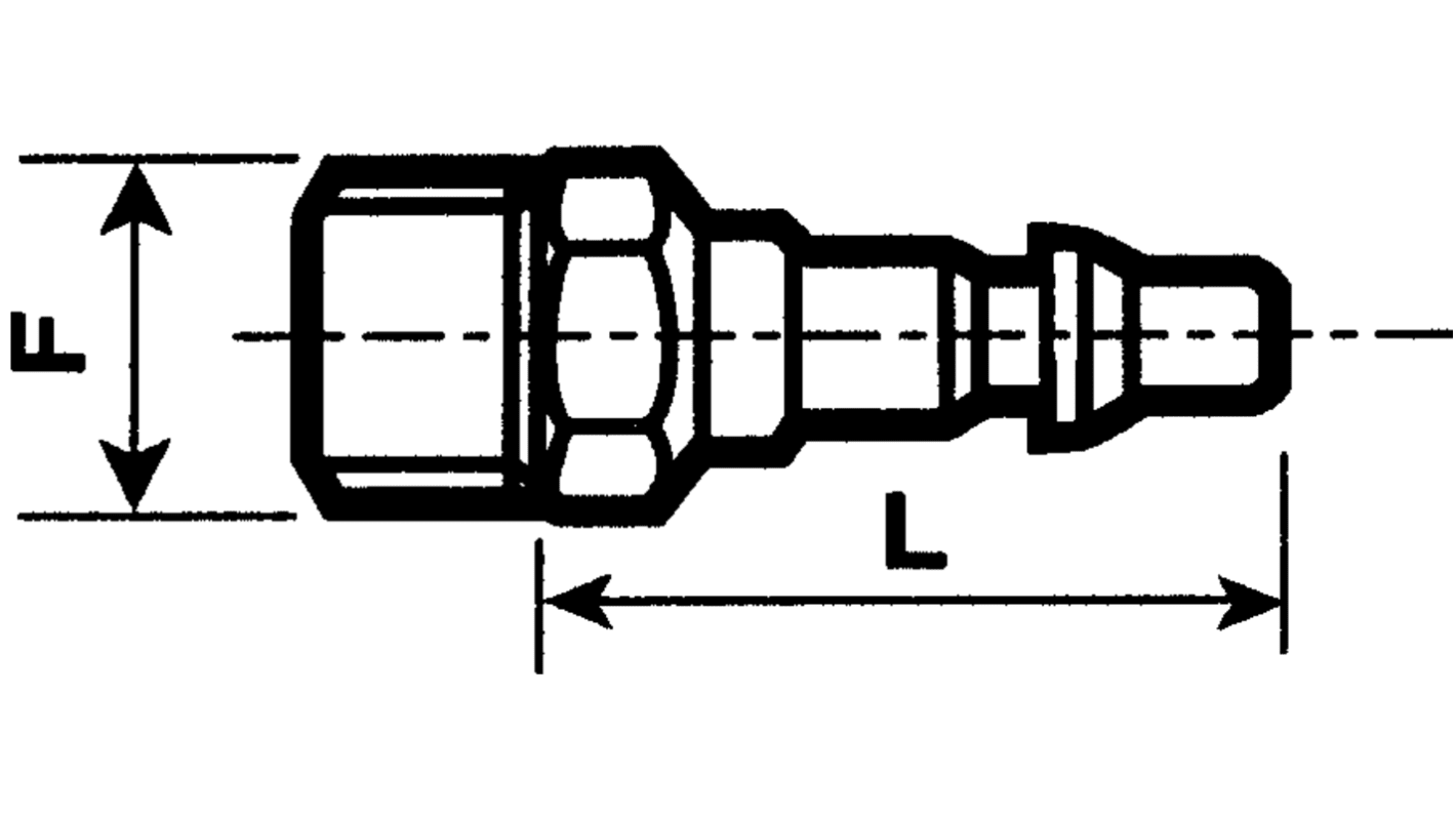 Staubli – Fluid Connectors Sicherheits-Schnellkupplung, G3/8 Stecker, Mit Gewinde ISO C6