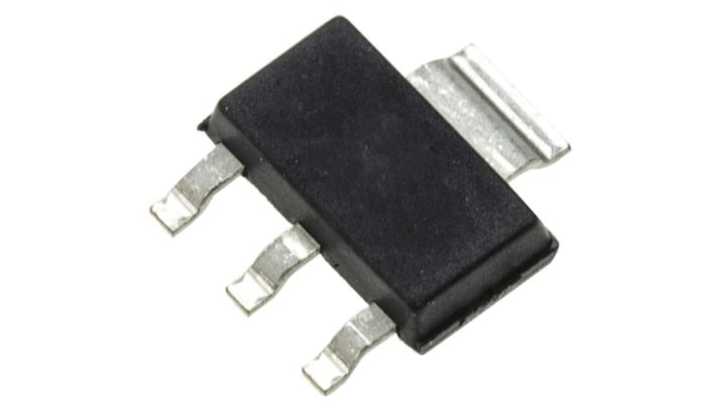 onsemi PZT3904T1G NPN Transistor, 200 mA, 40 V, 3 + Tab-Pin SOT-223