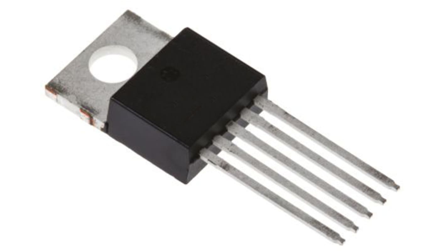 Regulador de reducción / elevación LM2575T-12G, De bajada, 1A TO-220, 5 pines, Ajustable, 63 kHz