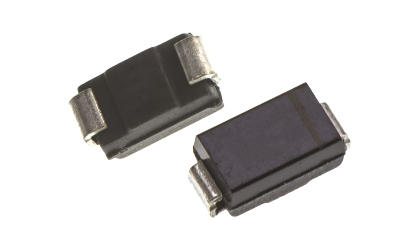 STMicroelectronics 2.9 x 2.25 x 4.6mm Egyszeres SMA6J40A-TR +175 °C 600 W 200nA -55 °C Felületre szerelhető 40V 1