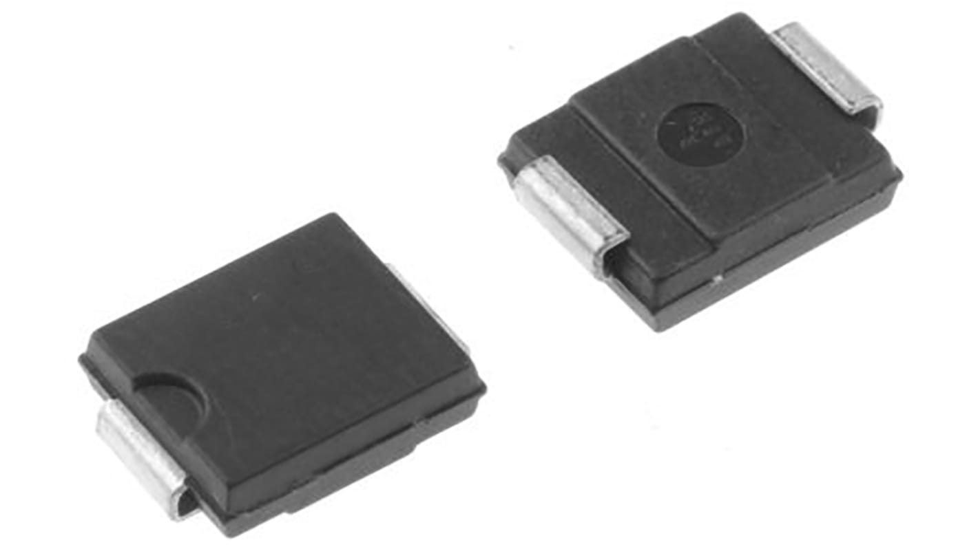 STMicroelectronics 7.15 x 2.25 x 6.25mm Egyszeres SMCJ18CA-TR +150 °C 1,5 kW 200nA -55 °C Felületre szerelhető 18V 1