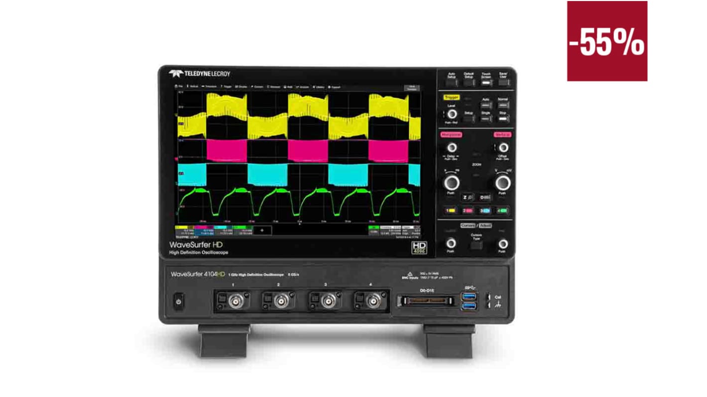 Teledyne LeCroy WaveSurfer 4024HD VOLL AUSGESTATTET Speicher Tisch Oszilloskop 4-Kanal Analog 200MHz