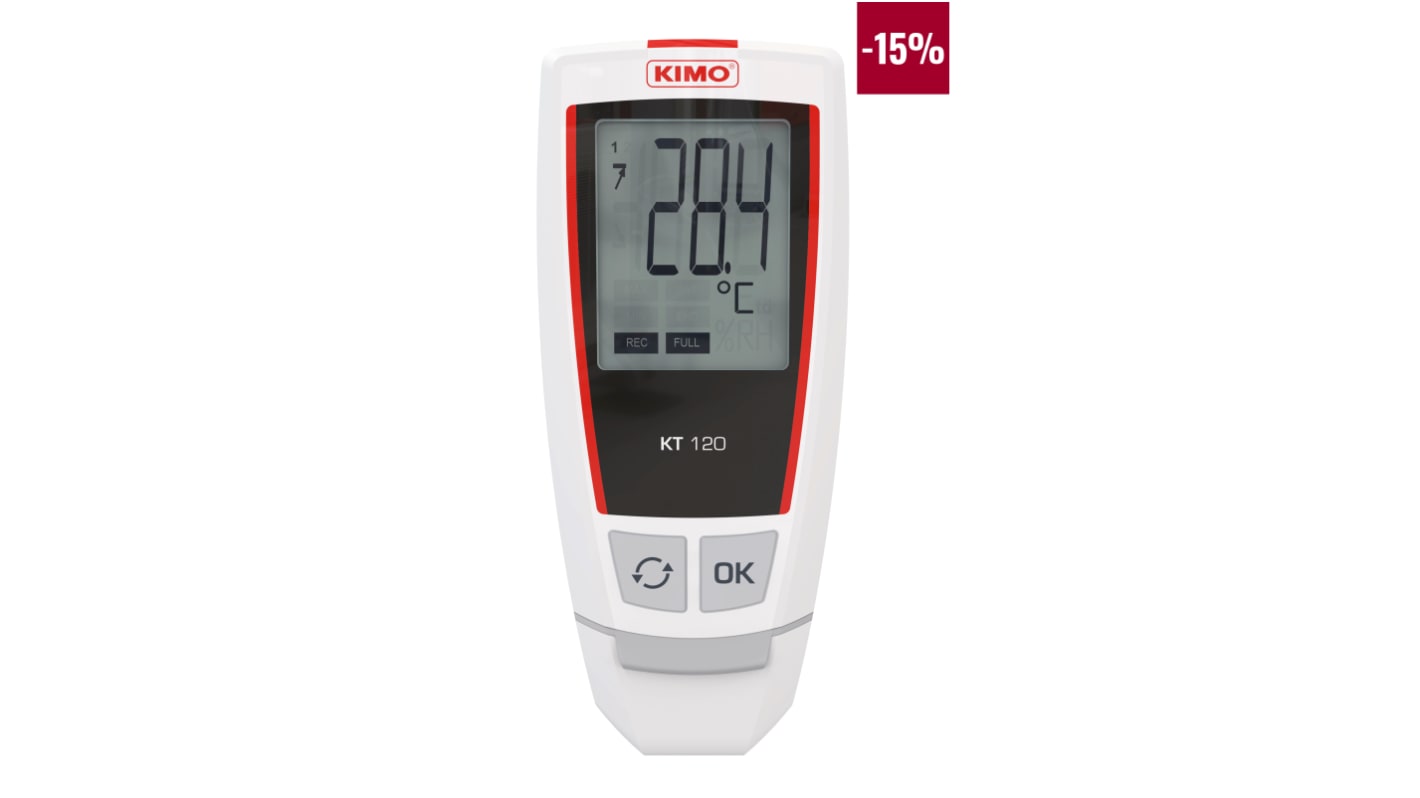 Monitor de temperatura KIMO KT-120, para Temperatura, interfaz USB