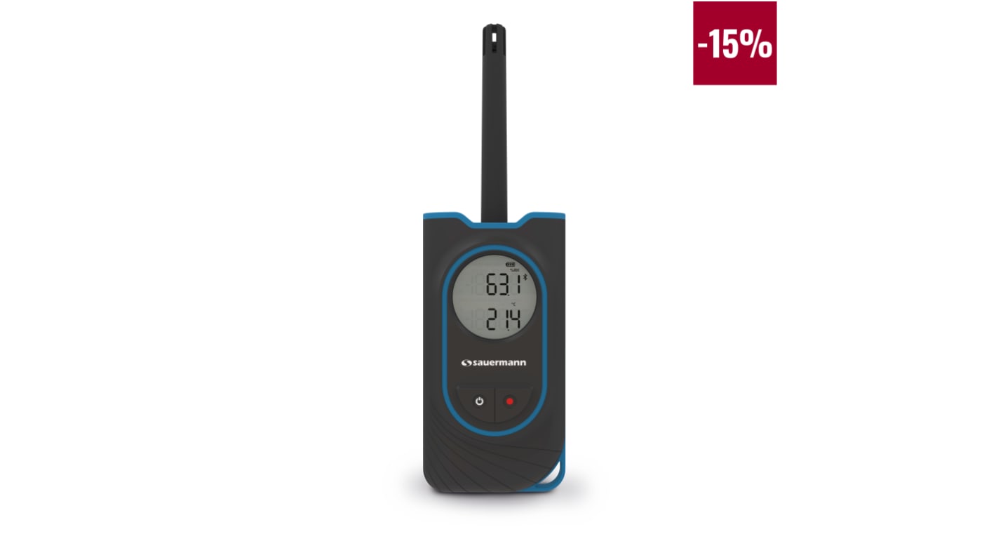 SAUERMANN. Thermohygrometer, Typ Thermohygrometer, absolut 0 → 60°C / 0 → 100%RH, ± 0,5 °C 0.1°C