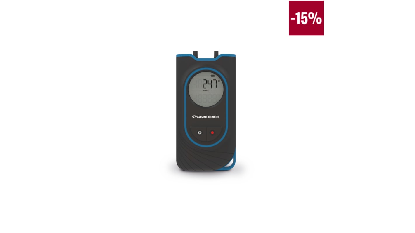 Manometro portatile Differenziale SAUERMANN., -15000 → 15000Pa → 15000Pa, con 2 porte