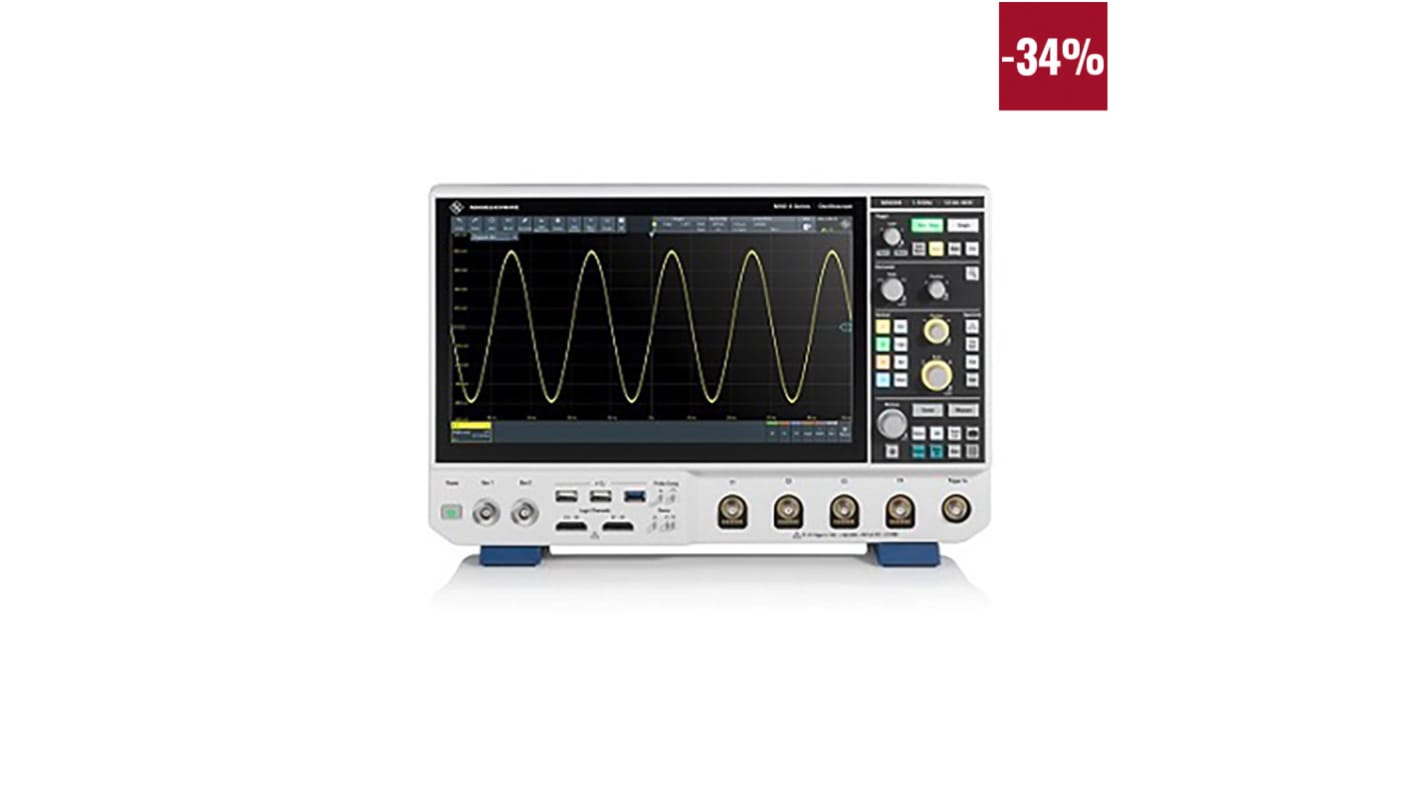 Rohde & Schwarz MXO4-Bundle MXO4 Series Analogue, Digital Bench Oscilloscope, 4 Analogue Channels, 1.5GHz, 16 Digital