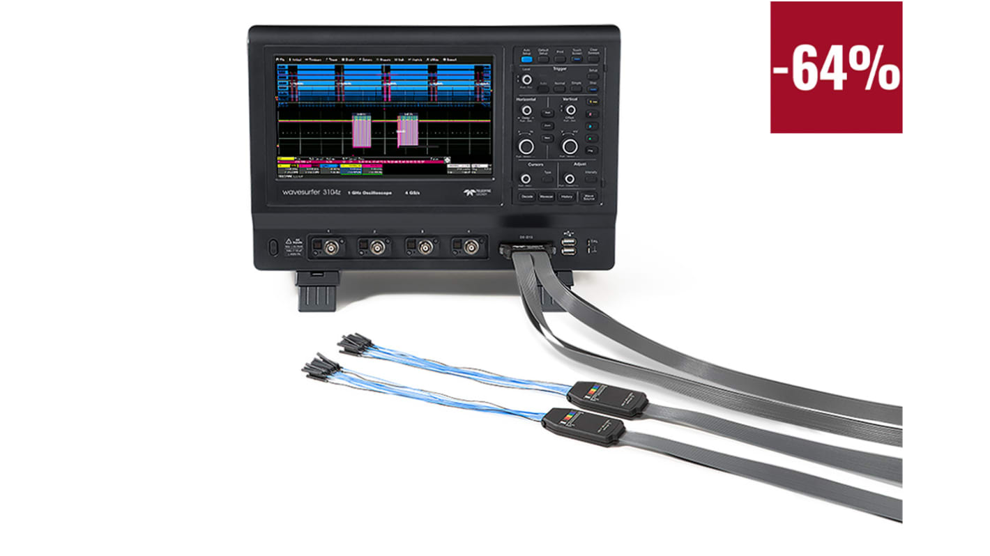 Oscilloscopio Da banco Teledyne LeCroy WaveSurfer 3054z completamente caricato, 4 ch. analogici, 16 ch. digitali, 500MHz