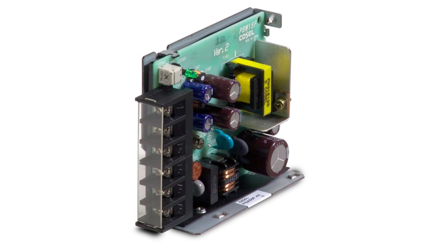 Fuente de alimentación conmutada Cosel serie PBW15F, -12V dc, 1.4 A, 700mA, 16.8W, 2 salidas, Montaje en panel