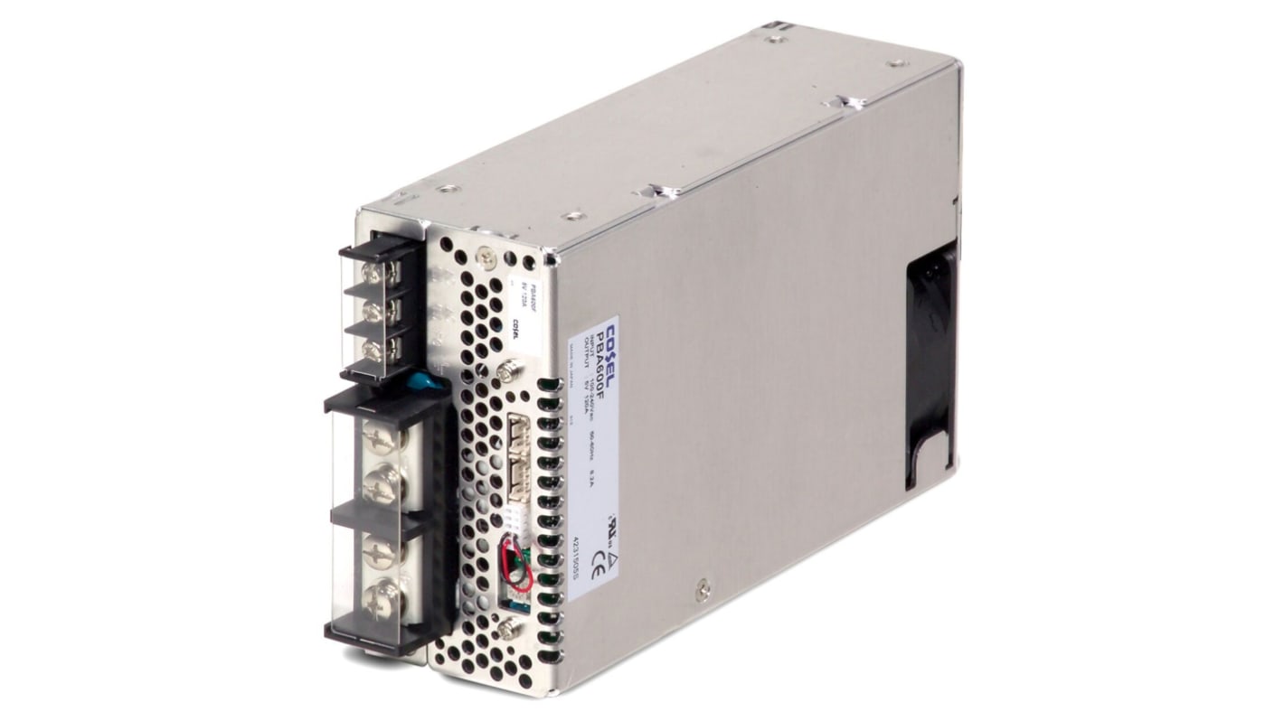 Cosel Switching Power Supply, PBA600F-36, 36V dc, 18A, 648W, 1 Output, 120 → 350 V dc, 85 → 264 V ac