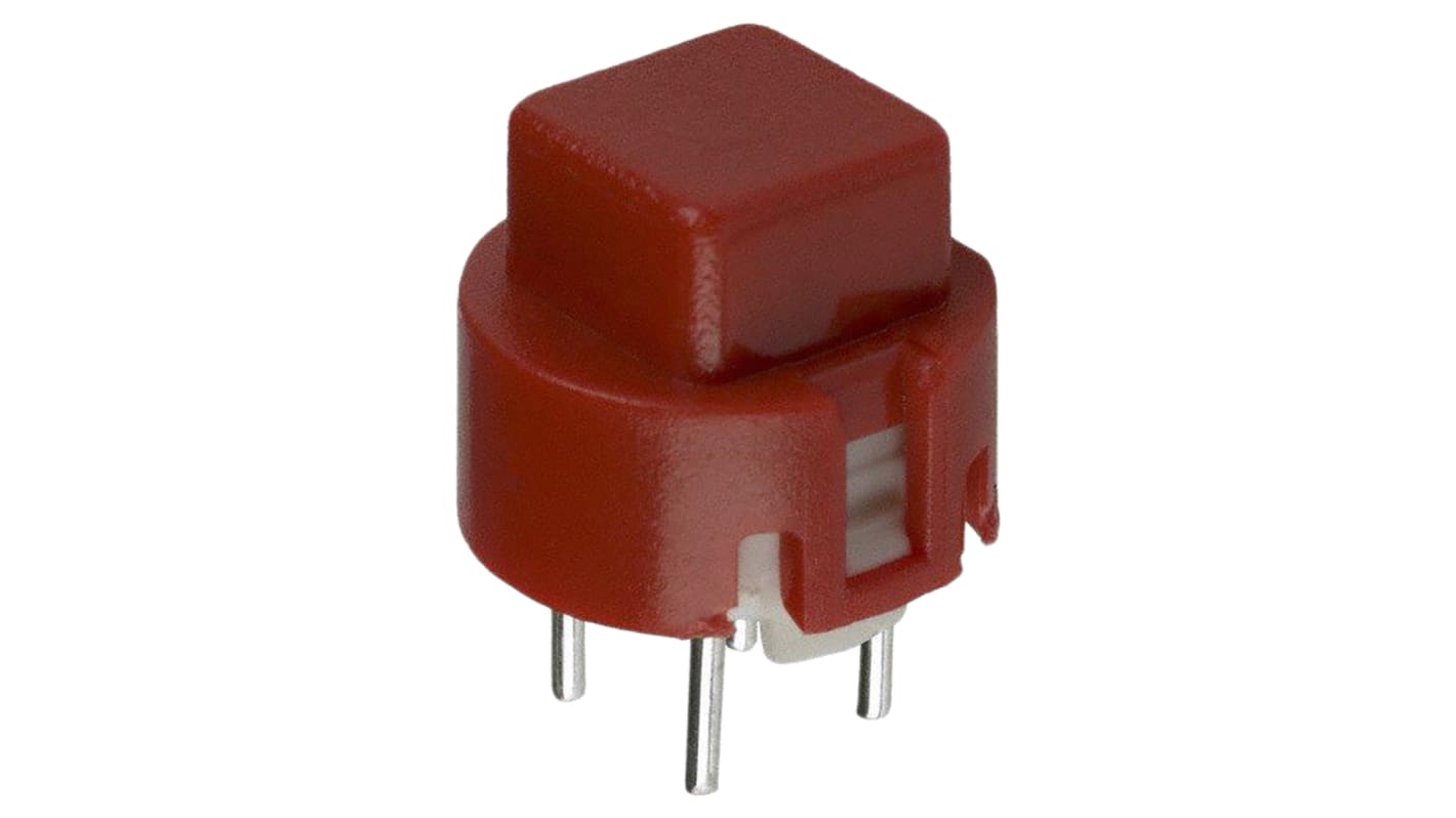 Red Tact Switch, SPST 100 mA@ 32 V