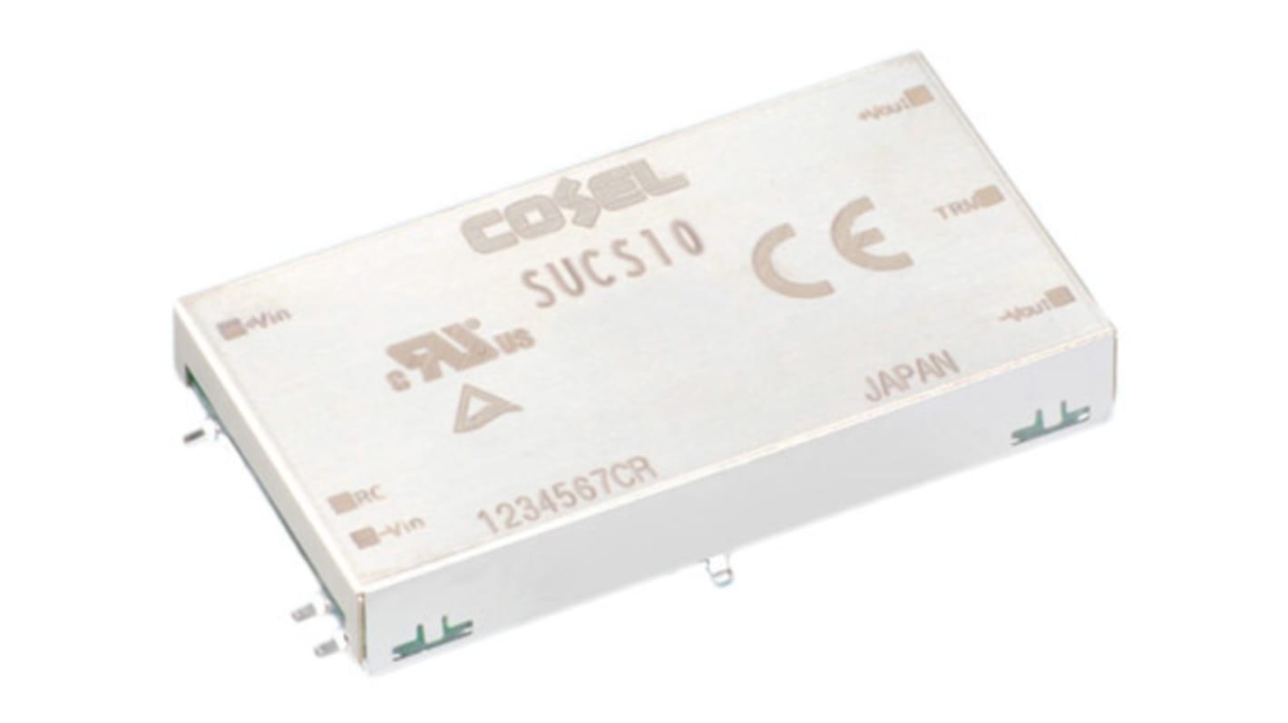 Cosel DC-DC Converter, 12V dc/ 900mA Output, 4.5 → 9 V dc Input, 10.8W, Surface Mount, +85°C Max Temp -40°C Min