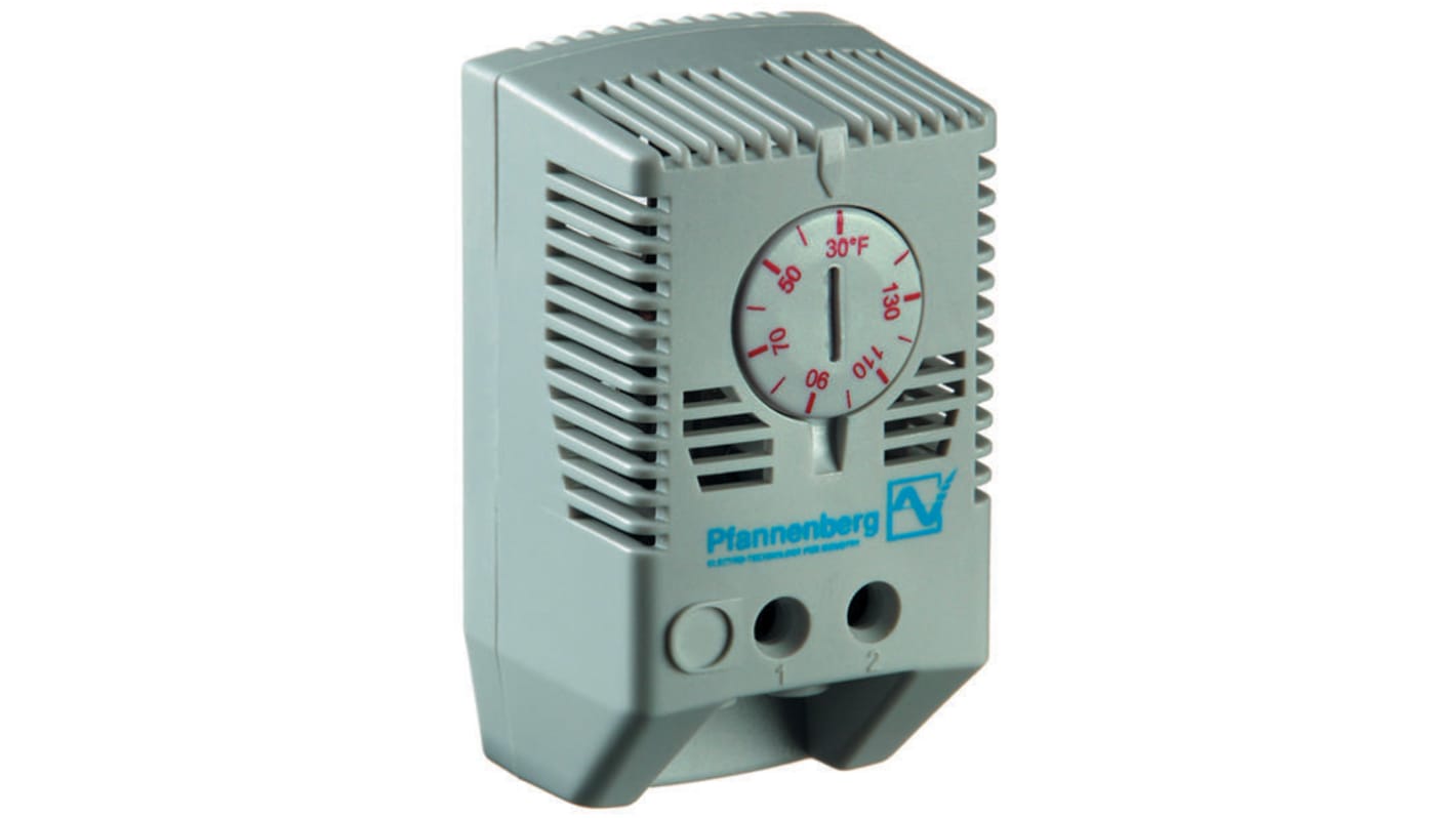 Pfannenberg FLZ NO Enclosure Thermostat, 120 V ac, -5 → +105 °F